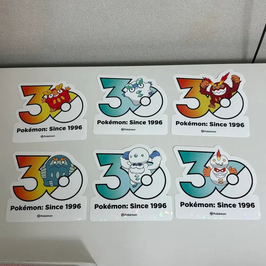 [SOLD OUT] 포켓몬 30주년 로고스티커 불비달마 6세트