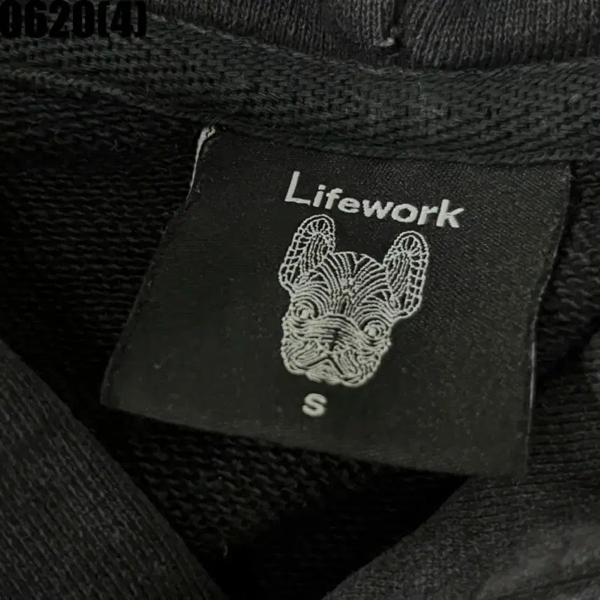 [BUNJANG] LifeWork Vintage Black Hoodie T-shirt (0620) / [S] 라이프워크 | 블랙 후드 티셔츠 (빈티지 0620)