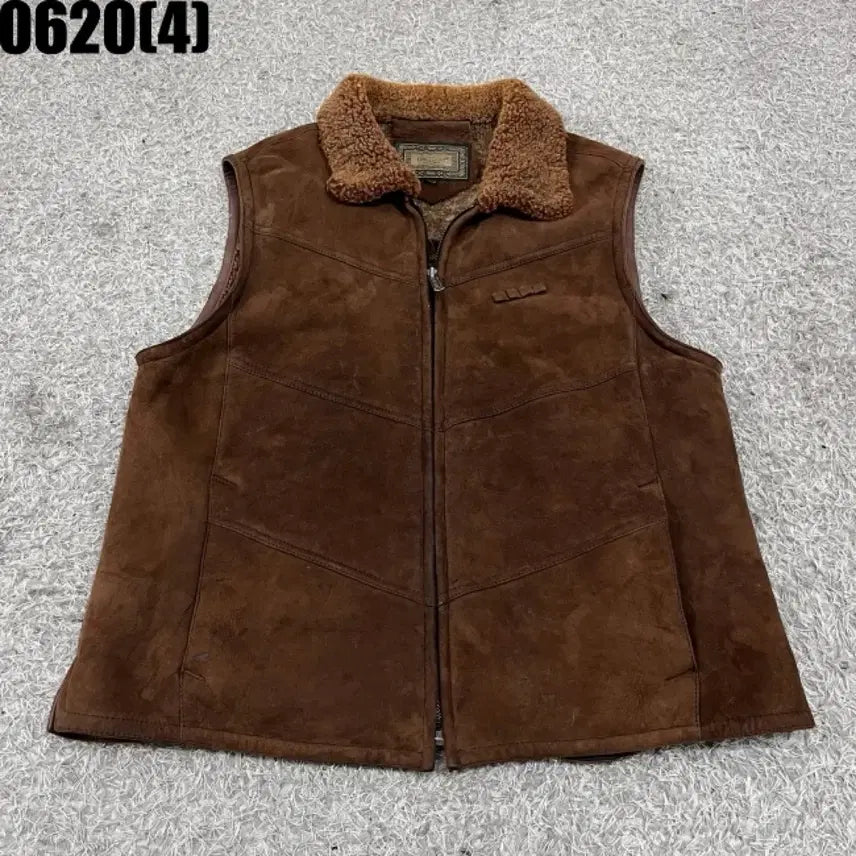[BUNJANG] Galaxy Brown Lambskin Vest (Vintage 0620) / [88-92-160] 갤럭시 | 브라운 양가죽 조끼 (빈티지 0620)