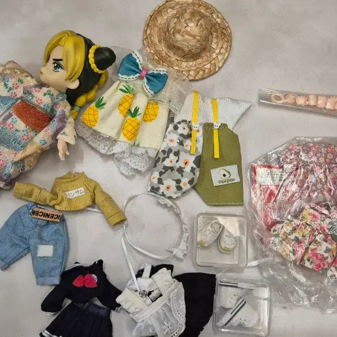 [BUNJANG] Jolyne Custom Nendoroid Nendoroid Doll Parts / 죠린 넨드로이드 개조 넨비츠 (파츠X) + 소품 + 인형옷