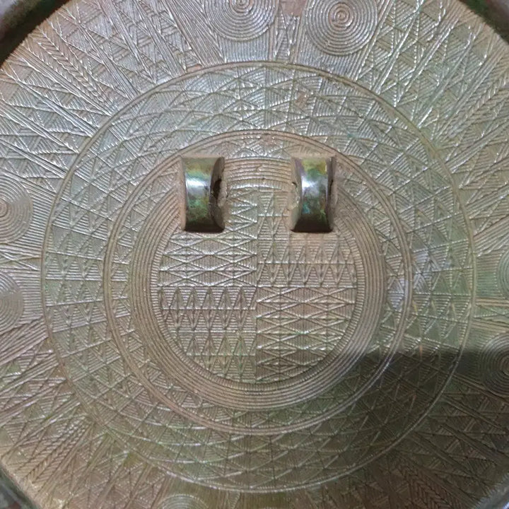 [BUNJANG] Suwon Manmul Bronze 2-Section Mirror with Intricate Carving / (수원만물)청동 2구 거울