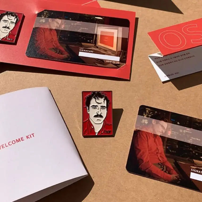 [BUNJANG] Her Movie Joaquin Phoenix &amp; Lea Seydoux Badge Package &amp; Postcard Set / Her 뱃지 패키지 호아킨피닉스 영화 그녀 엽서세트 레아세이두
