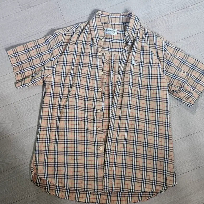 [BUNJANG] Burberry Check Short Sleeve Shirt / 버버리 체크 반팔 셔츠