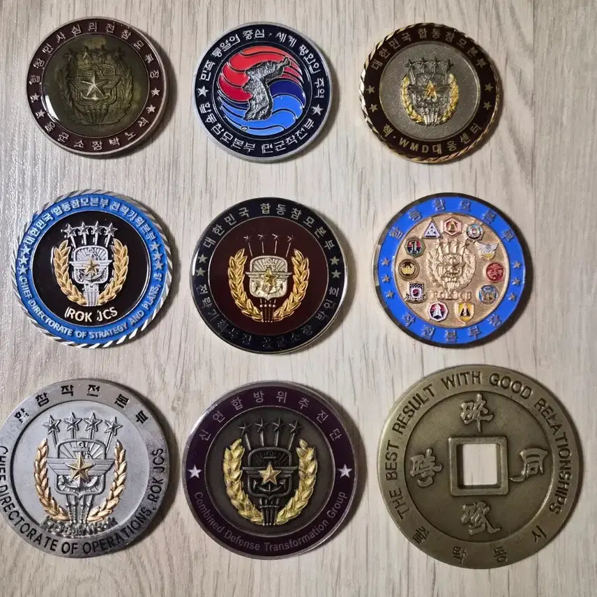 [BUNJANG] Military Unit Coins Bundle Set (9 pcs) / 군대코인, 부대코인(9개일괄)
