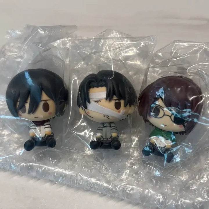 [BUNJANG] Attack on Titan Chokonokko Levi, Hange, Mikasa Bundle Set (Sealed) / 진격의 거인 진격거 초코노코 미개봉 리바이 한지 미카사 일괄 판매 양도