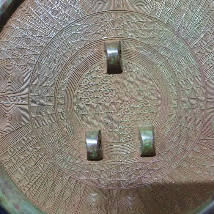 [BUNJANG] Bronze 3-Tiered Mirror with Intricate Carvings / (수원만물)청동 3구 거울