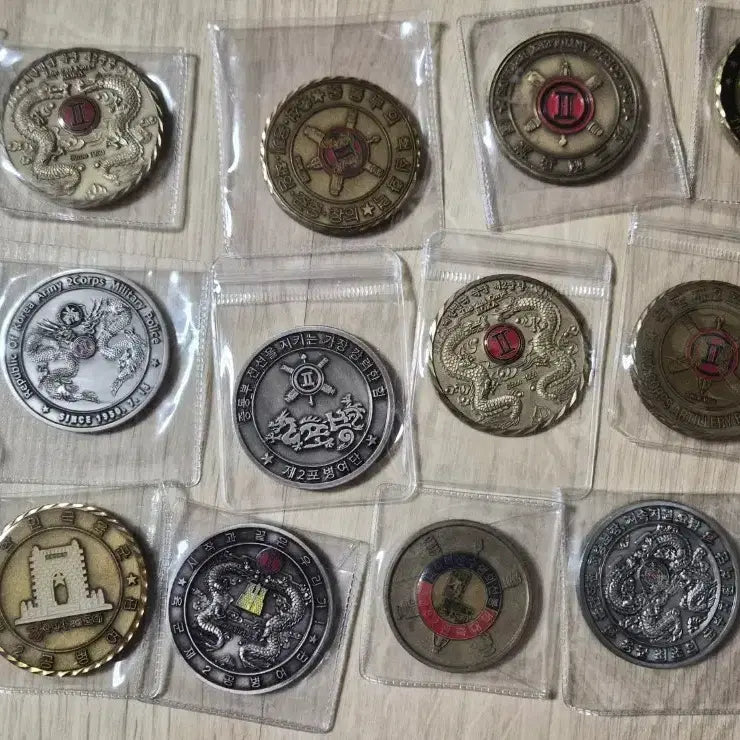 [BUNJANG] Military Coin Bundle Set (16 pcs) / 군대코인, 부대코인(16개일괄)