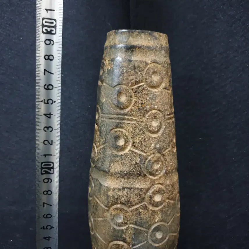 [BUNJANG] Large 31cm Celadon Vase with Gold Inclusions / (수원만물)31센치 큰 사이즈 금성분이 들어있는 묵직한 천주한점