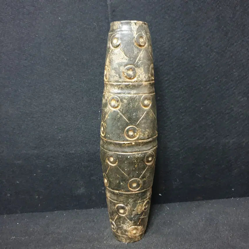 [BUNJANG] Large Celadon Vase with Gold Inclusions (31cm) / (수원만물)31센치 큰 사이즈 금성분이 들어있는 묵직한 천주한점