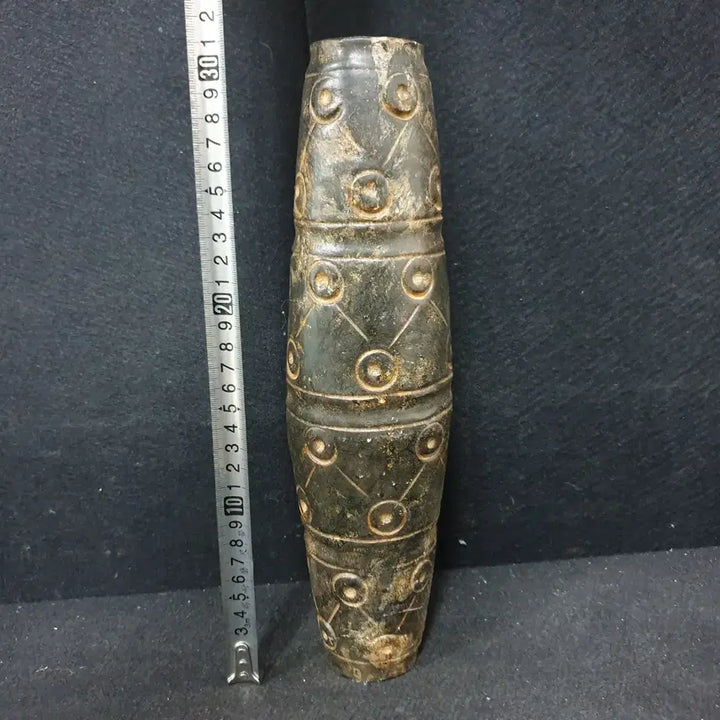 [BUNJANG] Large Celadon Vase with Gold Inclusions (31cm) / (수원만물)31센치 큰 사이즈 금성분이 들어있는 묵직한 천주한점