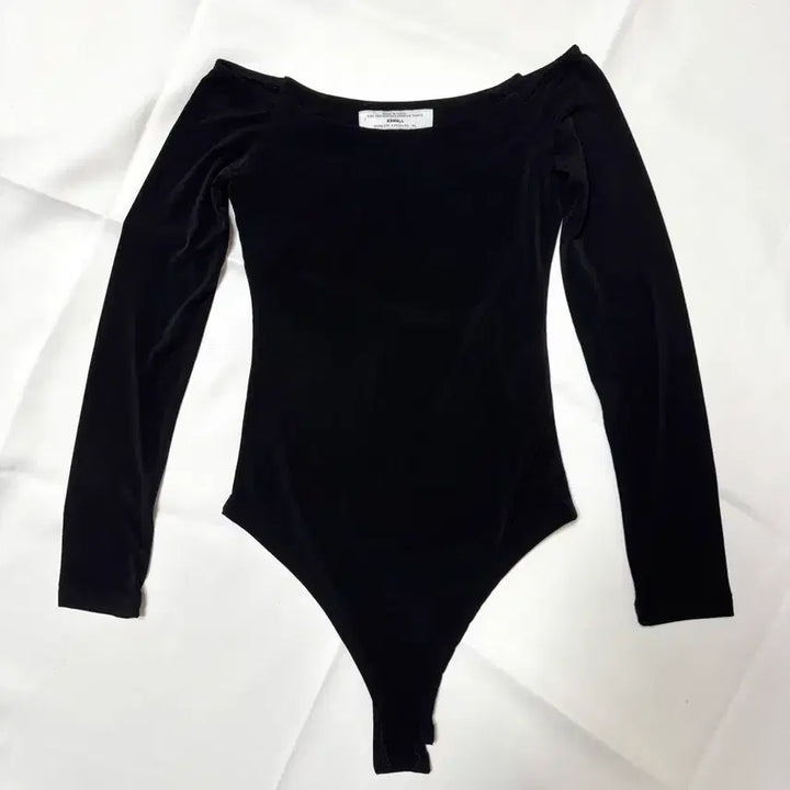 [BUNJANG] Bad Blood Off-Shoulder Long Sleeve Bodysuit XS Black / 배드블러드) 롱슬리브 오프숄더 바디수트