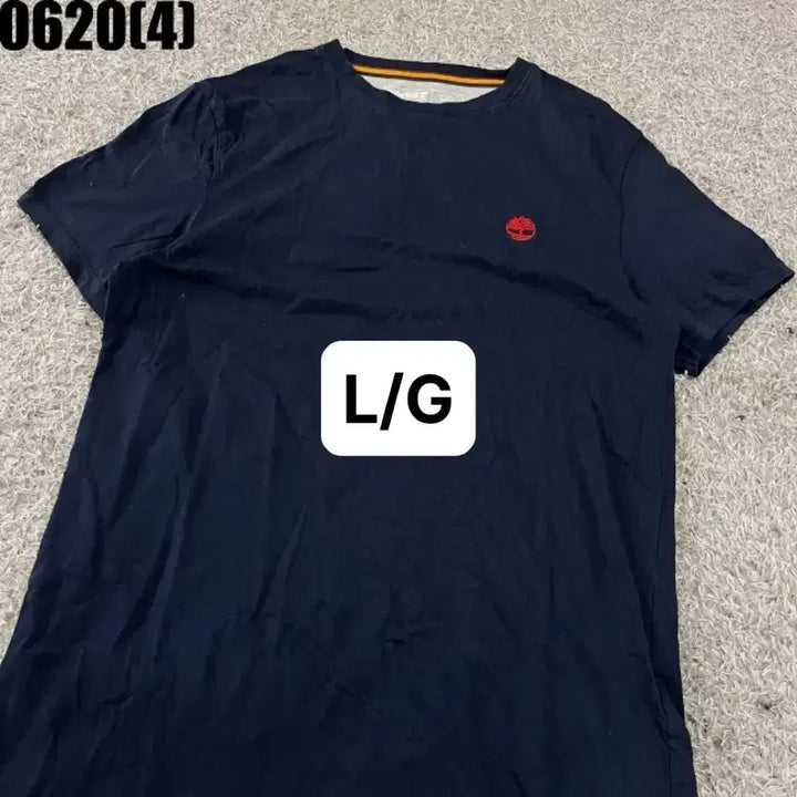 [BUNJANG] Timberland Navy Short Sleeve T-Shirt (Vintage 0620) / [L/G] 팀버랜드 | 네이비 반팔 티셔츠 (빈티지 0620)