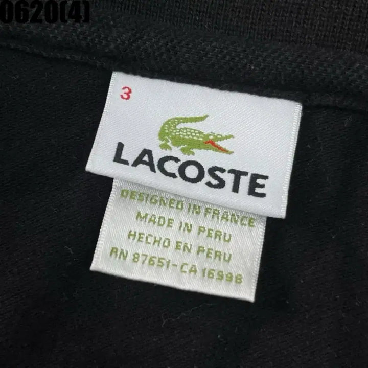[BUNJANG] Lacoste Black Short Sleeve Polo Shirt (Vintage 0620) / [3] 라코스테 | 블랙 반팔 카라 티셔츠 (빈티지 0620)