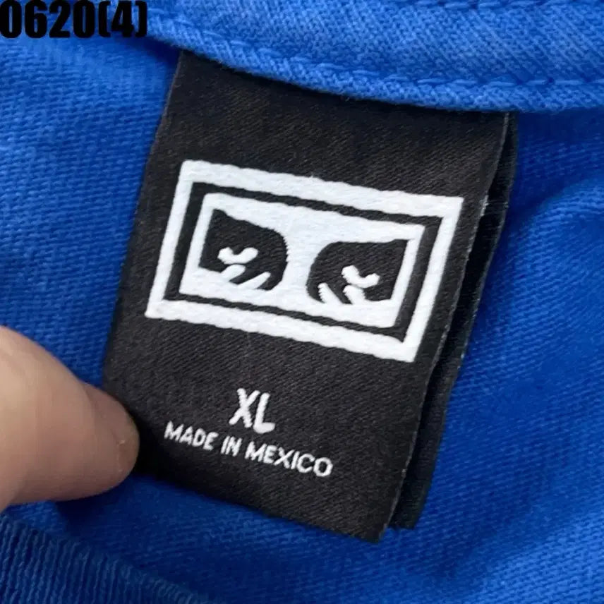 [BUNJANG] OBEY Blue Short Sleeve T-Shirt (Vintage 0620) / [XL] 오베이 | 블루 반팔 티셔츠 (빈티지 0620)