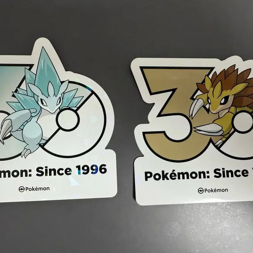 [BUNJANG] Pokemon 30th Anniversary Logo Sticker Set - Gengar &amp; Alolan Gengar / 포켓몬 30주년 로고 스티커 고지 알로라 고지