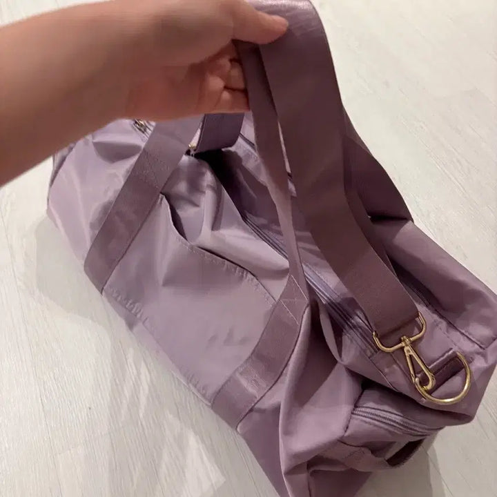 [BUNJANG] Lavender Travel &amp; Gym Duffle Bag with Shoe Compartment / 연보라색 여행&amp;운동가방