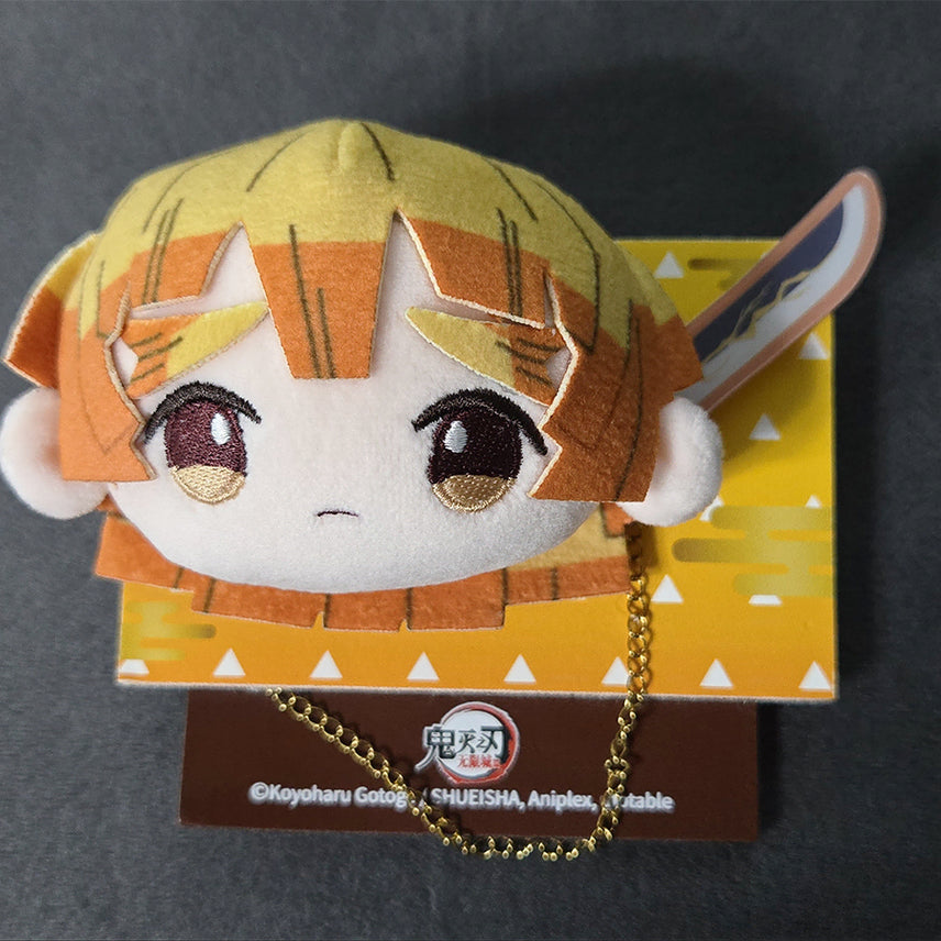 [BUNJANG] Demon Slayer Zenitsu Face Plushie Badge / 귀멸의칼날 젠이츠 얼굴뱃지 누이뱃지 인형뱃지