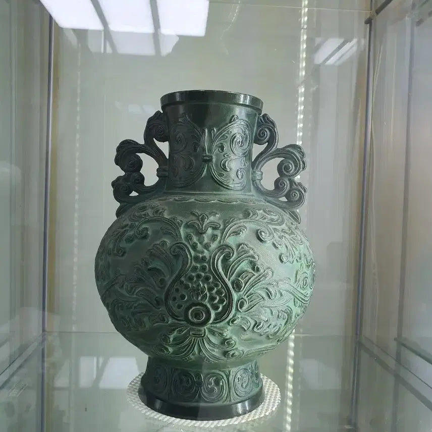 [BUNJANG] Japanese Antique Bronze Dragon Motif Vase / 오늘 하루.일본 골동품.청동 용문 화병