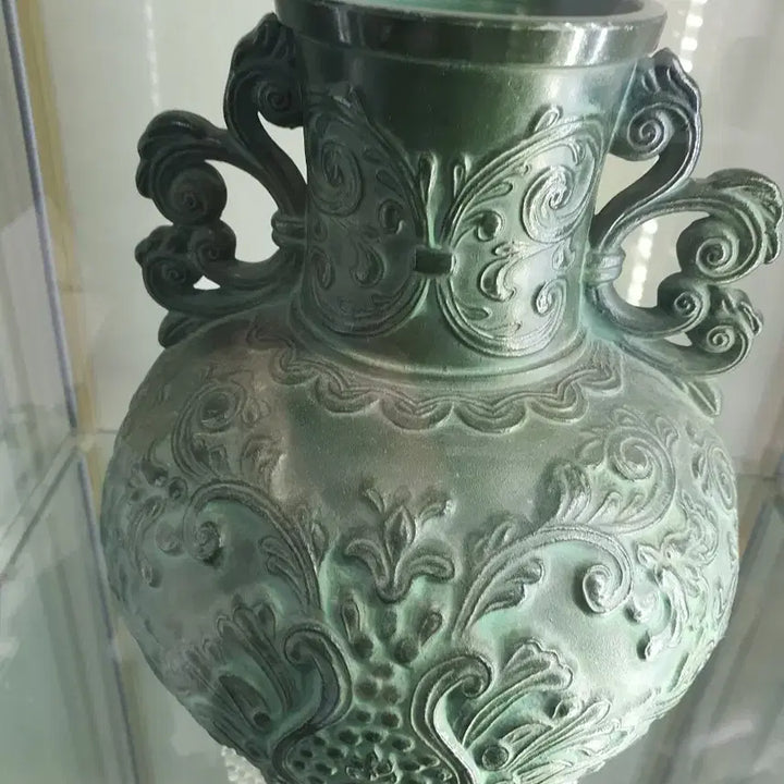 [BUNJANG] Japanese Antique Bronze Dragon Motif Vase / 일본 골동품.청동 용문 화병