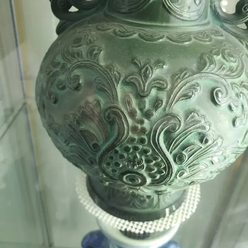 [BUNJANG] Japanese Antique Bronze Dragon Motif Vase / 오늘 하루.일본 골동품.청동 용문 화병
