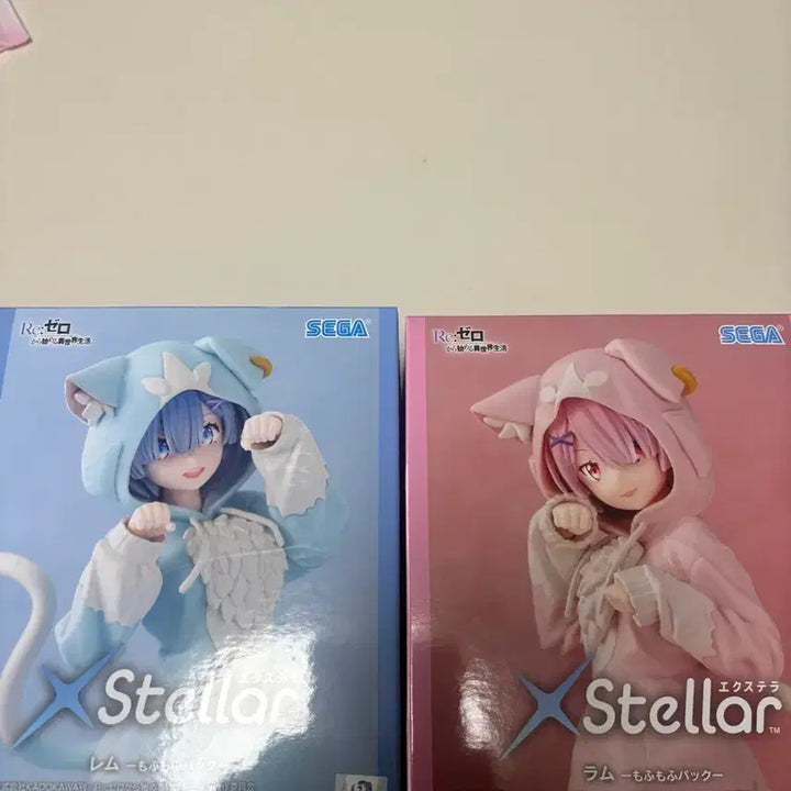[BUNJANG] Sega Stellar Re:Zero Ram &amp; Rem Hooded Figure Set (Sealed) / 리제로 XStellar 렘 &amp; 람 피규어 모후모후 스텔라 일괄