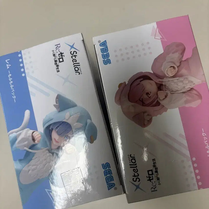 [BUNJANG] Sega Stellar Re:Zero Ram &amp; Rem Hooded Figure Set (Sealed) / 리제로 XStellar 렘 &amp; 람 피규어 모후모후 스텔라 일괄