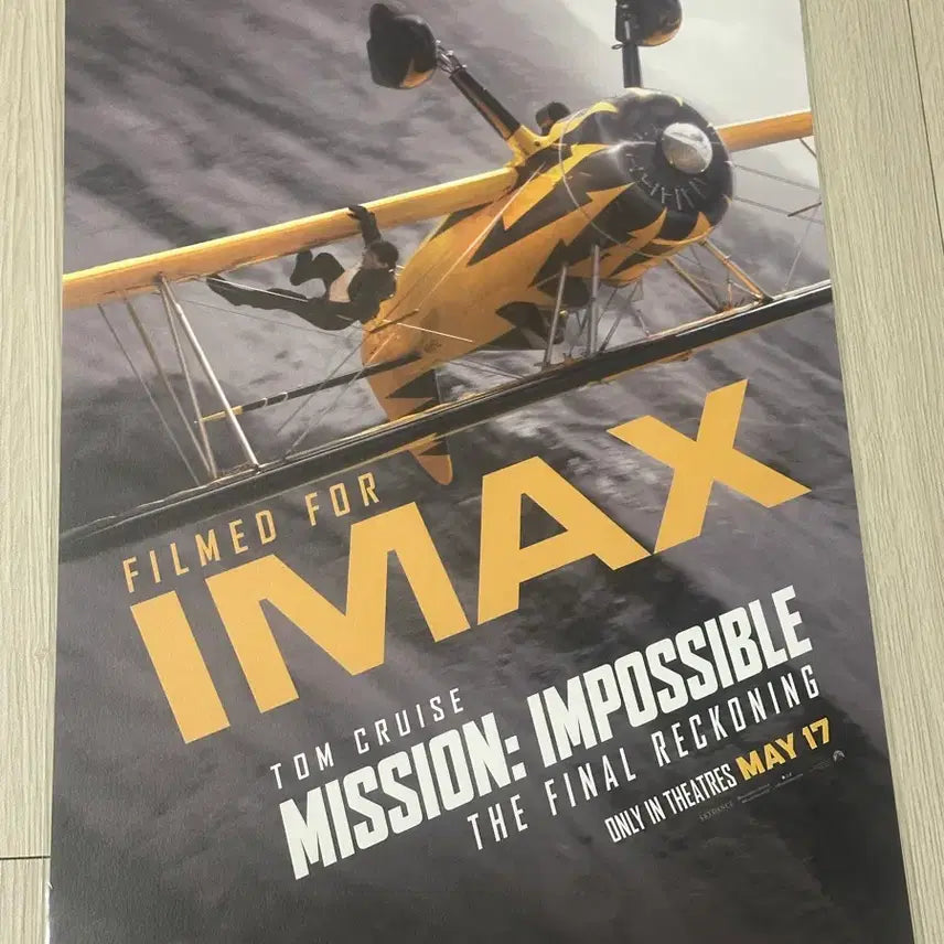 [BUNJANG] Tom Cruise Mission: Impossible A3 IMAX Final Reckoning Poster / 영화 톰크루즈 미션임파서블 아이맥스 포스터A3 파이널레코닝