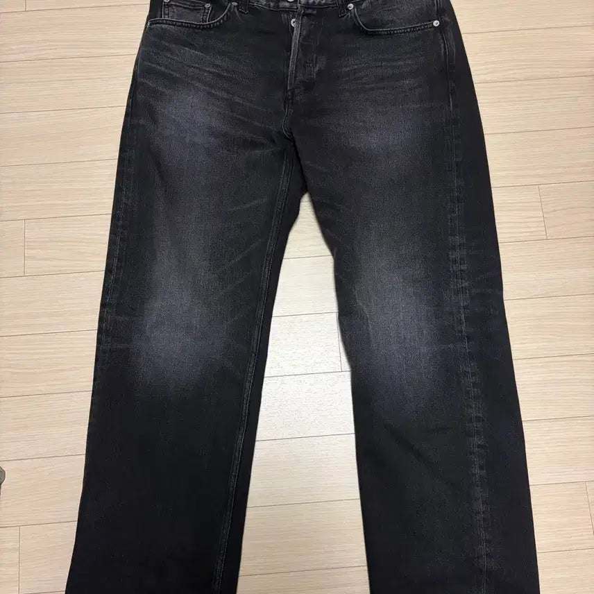 [BUNJANG] SEW Selvedge Dark Black Straight Denim Jeans / [3] SEW 셀비지 데님 다크 블랙