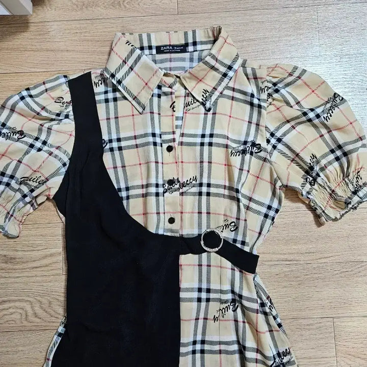[BUNJANG] Zara Check Short Sleeve Blouse / 자라 체크 반팔 블라우스 66