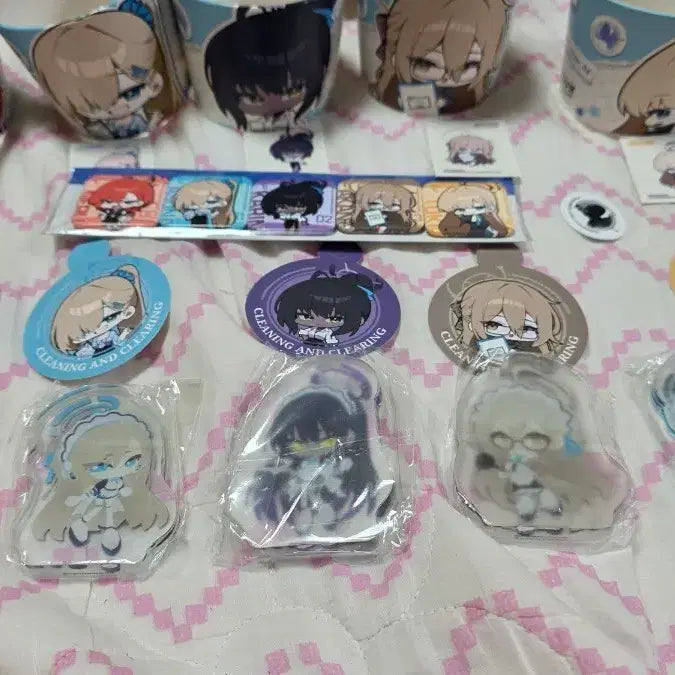 [BUNJANG] Blue Archive Animate Acrylic Standee, Can Badge, and Sticker Set / 블루아카이브 애니메이트 네루 아스나 카린 아카네 토키 아크릴 캔뱃지띠부씰
