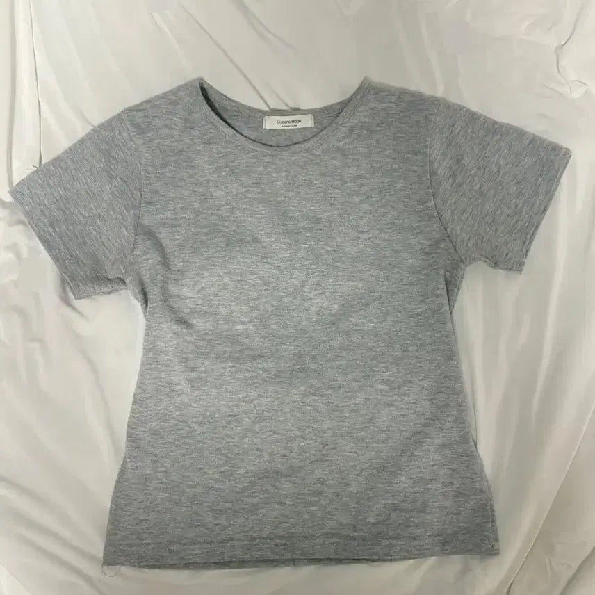 [BUNJANG] Basic Grey Short Sleeve T-Shirt / 베이직 그레이 반팔티