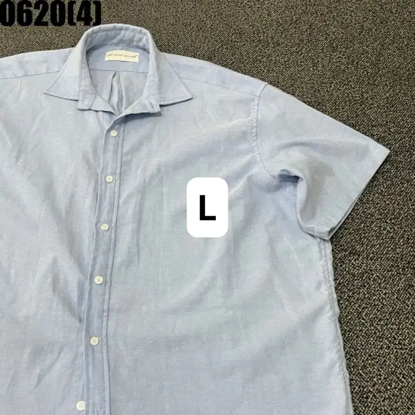 [BUNJANG] La Fête Store Light Blue Short Sleeve Shirt Vintage 0620 / [L] 라퍼지스토어 | 하늘색 반팔 셔츠 (빈티지 0620)