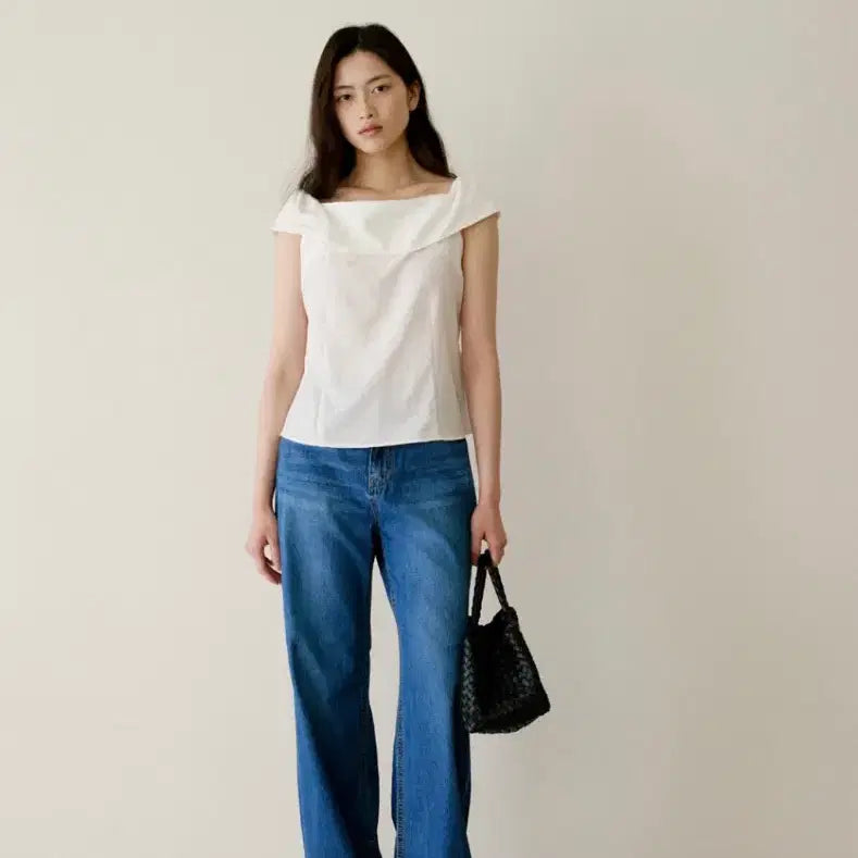[BUNJANG] Well-known Blouse + Denim Bundle Set / 웰노운 wellknown 블라우스 + 데님 일괄