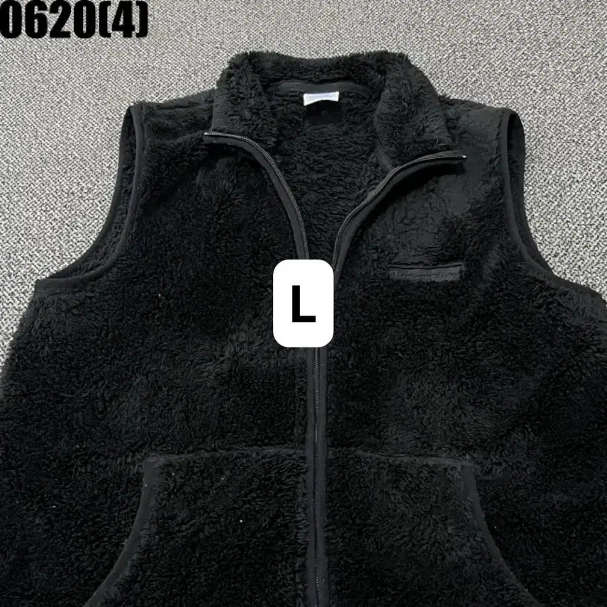 [BUNJANG] Champion Black Fleece Vest Jumper (Vintage 0620) / [L] 챔피온 | 블랙 플리스 조끼 점퍼 (빈티지 0620)