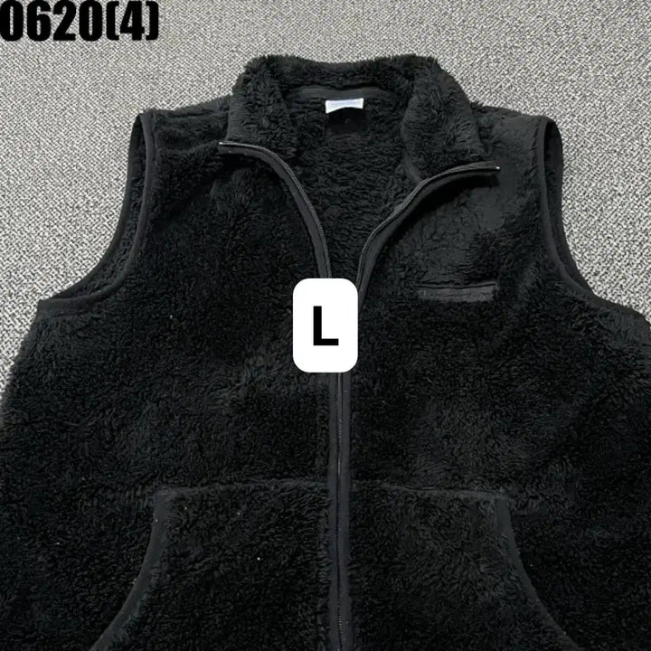 [BUNJANG] Champion Black Fleece Vest Jumper (Vintage 0620) / [L] 챔피온 | 블랙 플리스 조끼 점퍼 (빈티지 0620)