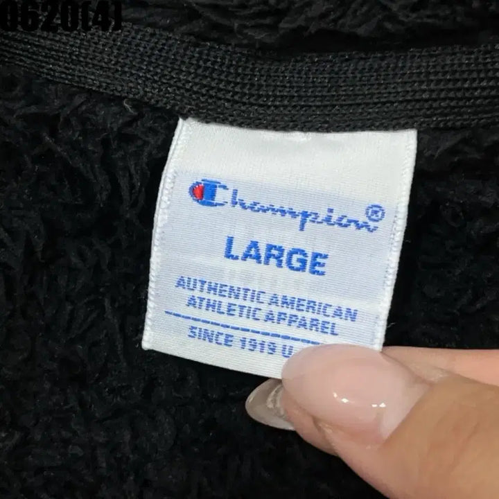 [BUNJANG] Champion Black Fleece Vest Jumper (Vintage 0620) / [L] 챔피온 | 블랙 플리스 조끼 점퍼 (빈티지 0620)