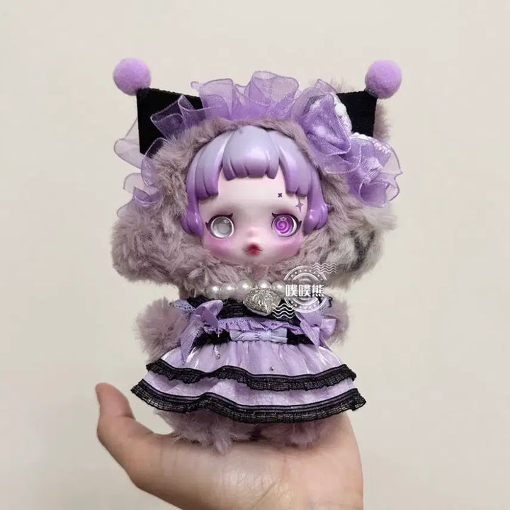 [BUNJANG] Skullpanda 13cm Doll Clothes Set Kuromi Dress / 스컬판다 13센치인형옷 쿠로미원피스 인형X