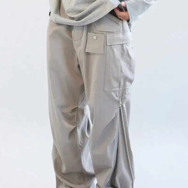 [BUNJANG] HAECHINGROOM 9P Pants Gray / 해칭룸 9p pants