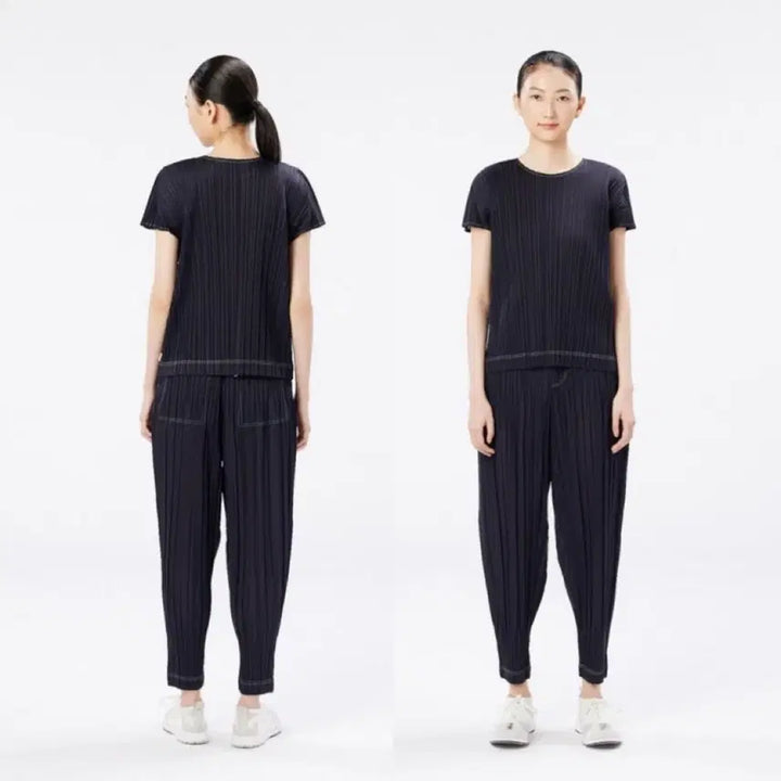 [BUNJANG] Pleats Please Issey Miyake Ramie Denim Fluffy Pants Size 3 / 플리츠플리즈 라미 데님 플러피팬츠 (3)