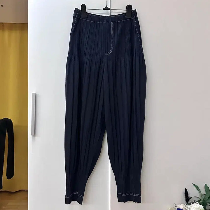 [BUNJANG] Pleats Please Issey Miyake Ramie Denim Fluffy Pants Size 3 / 플리츠플리즈 라미 데님 플러피팬츠 (3)