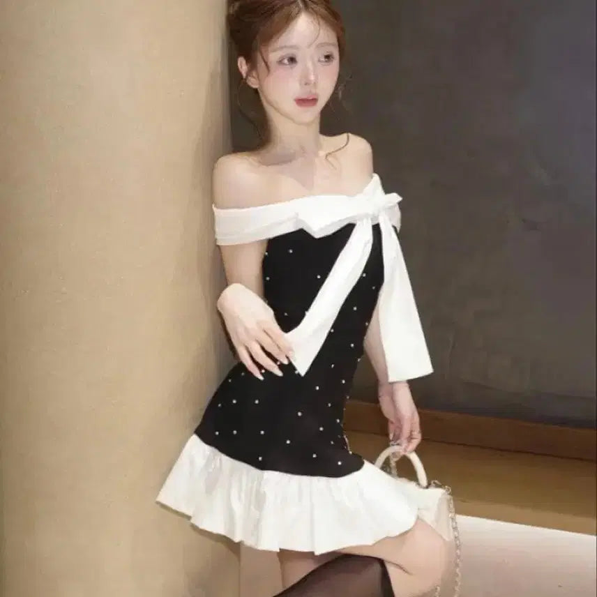 [BUNJANG] Darich Bijou Ribbon One-Piece Dress / Darich 다리치 비쥬 리본 원피스
