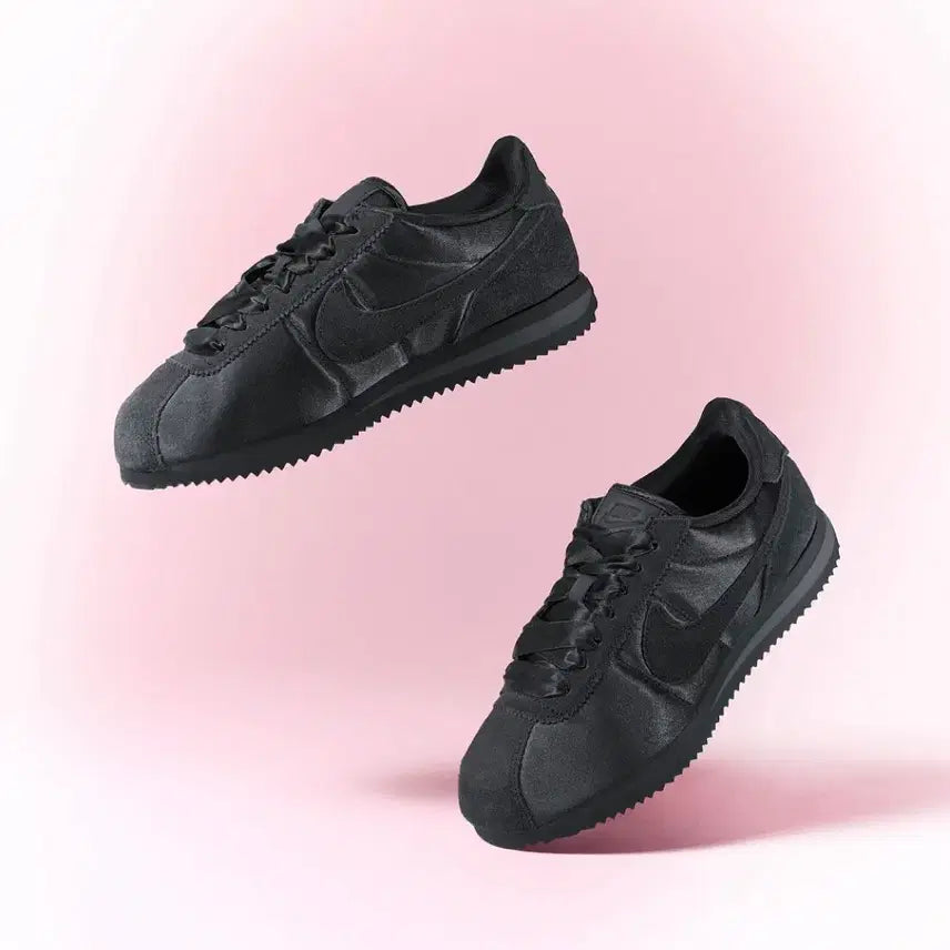 [BUNJANG] Nike Cortez Black Satin Balletcore FV5420-002 Women&