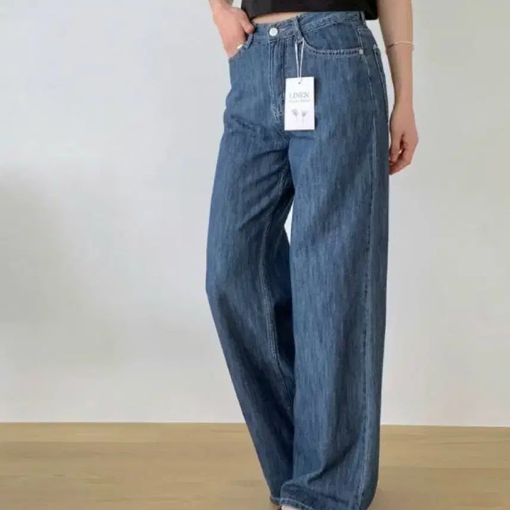 [BUNJANG] Semi-Wide Linen Pants / 세미와이드 린넨 팬츠 팝니다.