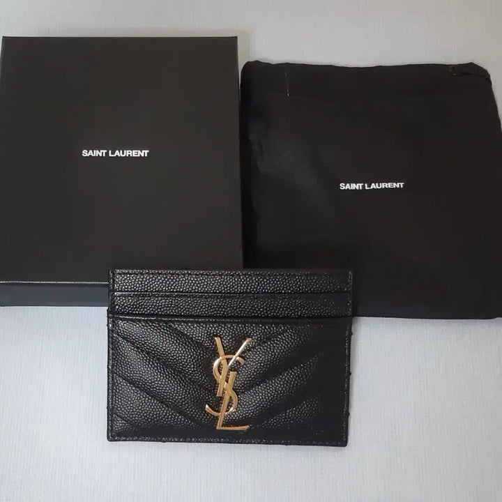[BUNJANG] Yves Saint Laurent Cardholder Gold Tone Hardware New / 입생로랑 카드지갑 금장 (새제품)