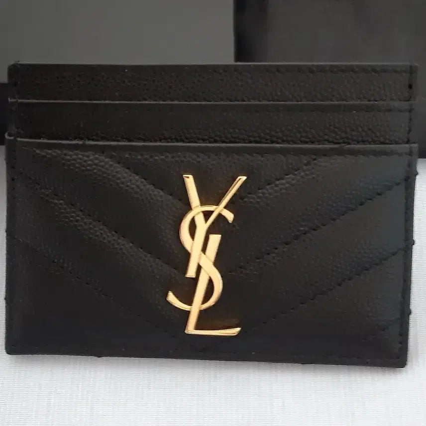 [BUNJANG] Yves Saint Laurent Cardholder Gold Tone Hardware New / 입생로랑 카드지갑 금장 (새제품)