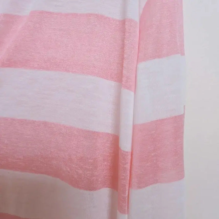 [BUNJANG] Striped Pink Hooded Zip-Up Cardigan / 여름가디건 줄무늬 스트라이프 핑크 후드가디건 후드집업 여름집업 긴팔집업
