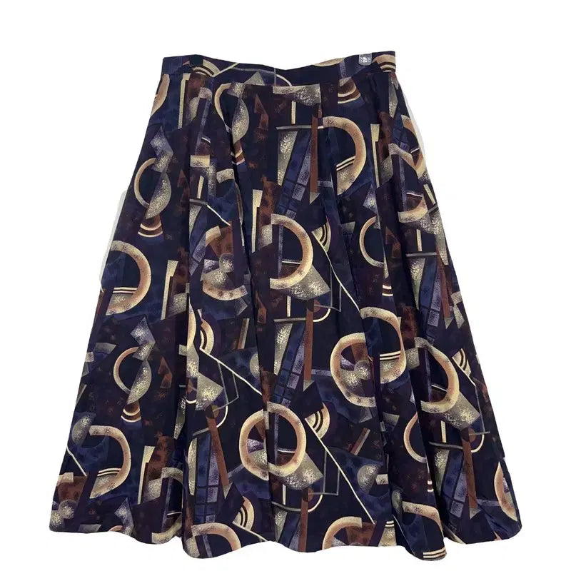 [BUNJANG] Art Vintage A-Line Flare Skirt / 유니크 레트로 A라인 플레어 스커트 [28] 아트빈티지