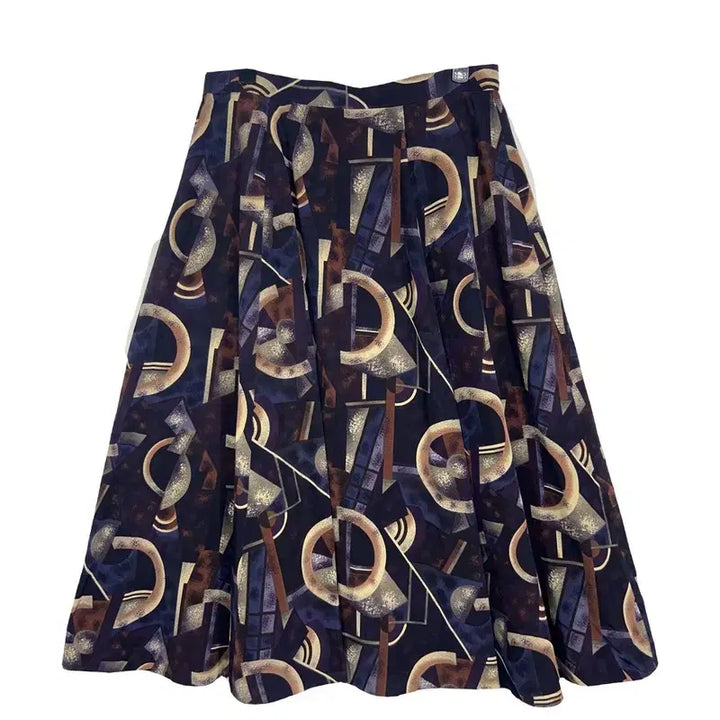 [BUNJANG] Art Vintage A-Line Flare Skirt / 유니크 레트로 A라인 플레어 스커트 [28] 아트빈티지