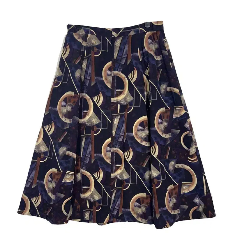 [BUNJANG] Art Vintage A-Line Flare Skirt / 유니크 레트로 A라인 플레어 스커트 [28] 아트빈티지