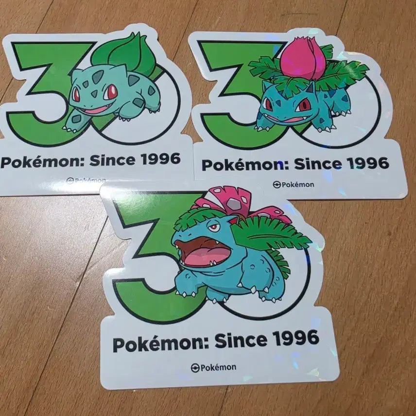 [BUNJANG] Pokemon 30th Anniversary Bulbasaur, Ivysaur, Venusaur, Ditto Sticker Set / 포켓몬스터 30주년 이상해씨 이상해풀 이상해꽃 스티커 메타몽